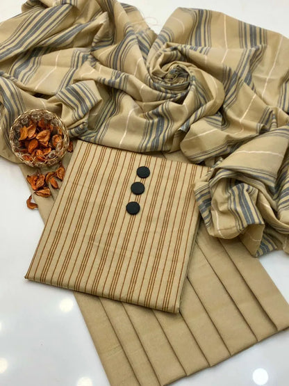 Summer Season 3 Pcs Women's Unstitched Printed Suit